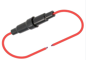 Porta fusible Para Fusible Largo Cable Rojo