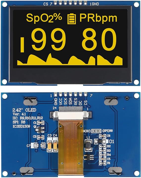 Módulo de pantalla OLED 2.42" Resolución 128x64