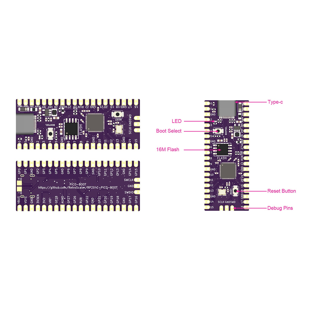 Placa Raspberry PI Pico RP2040 16M