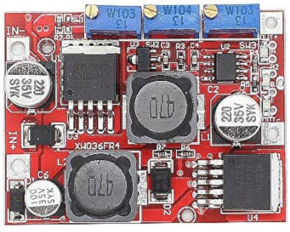 XL6019 LM2596 Módulo Elevador de Voltaje Boost Step Up Reductor de Voltaje Buck Step Down Dc-Dc 25V 5A Máximo