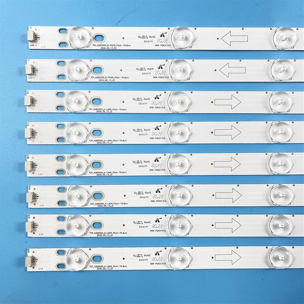 Juego de barras led 42¨ 8 barras 6 led 3v BD420E32-0601B-01 L42F3309B 42D11 L42F3308B 462C750 4C-LB420T-YH1A 4C-LB420T-YH1B 006-P2K1972A