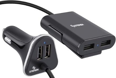 Cargador Cigarrera 4 puertos USB Steren