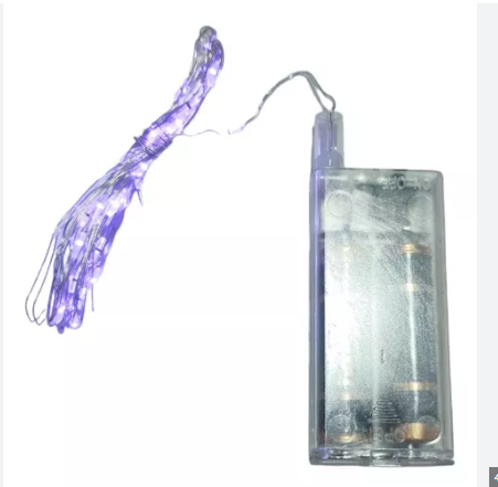 Porta Baterias 2 AA Con Switch Y Luces LED