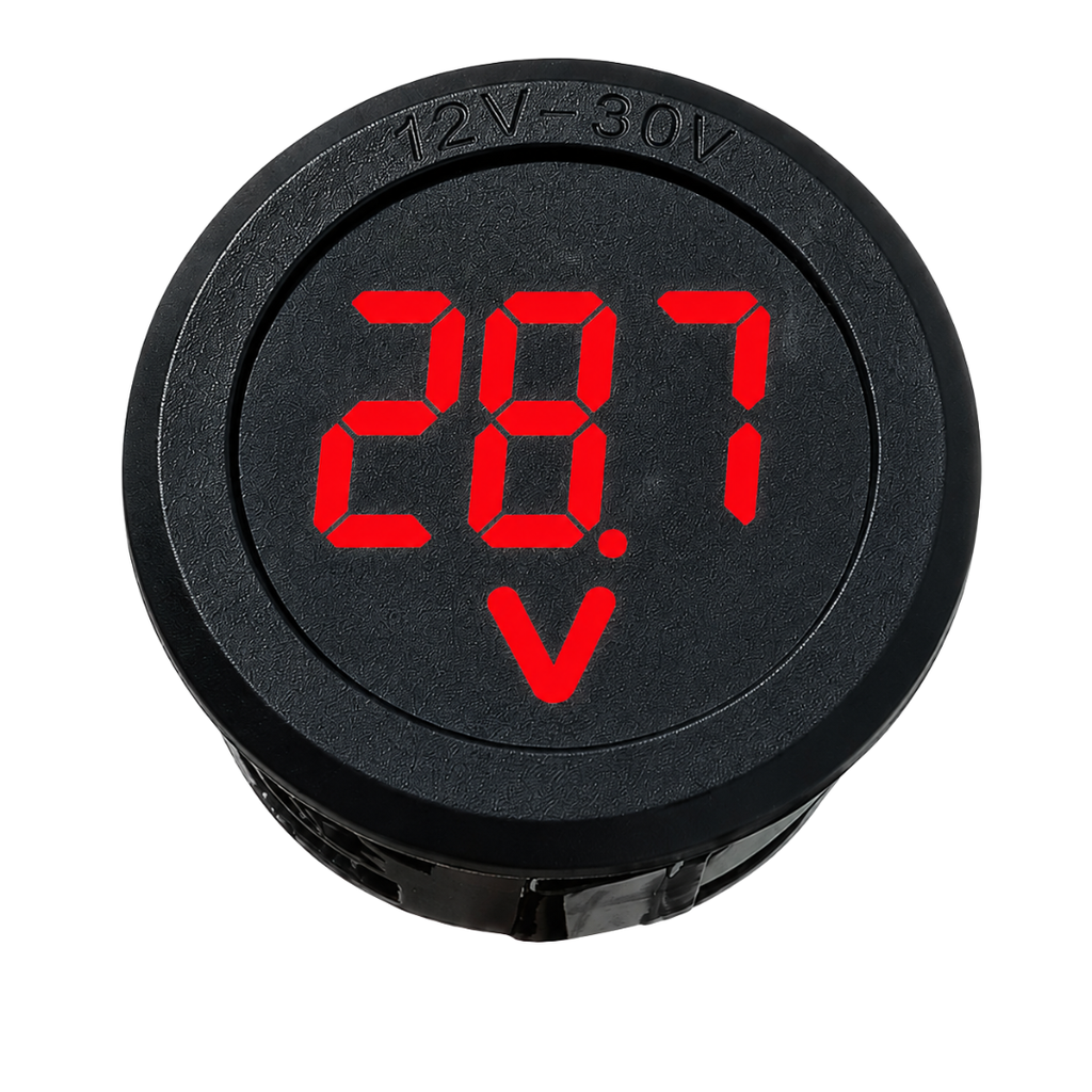 Voltimetro Digital 5-100V DC Dígitos Rojos De 2 Cables