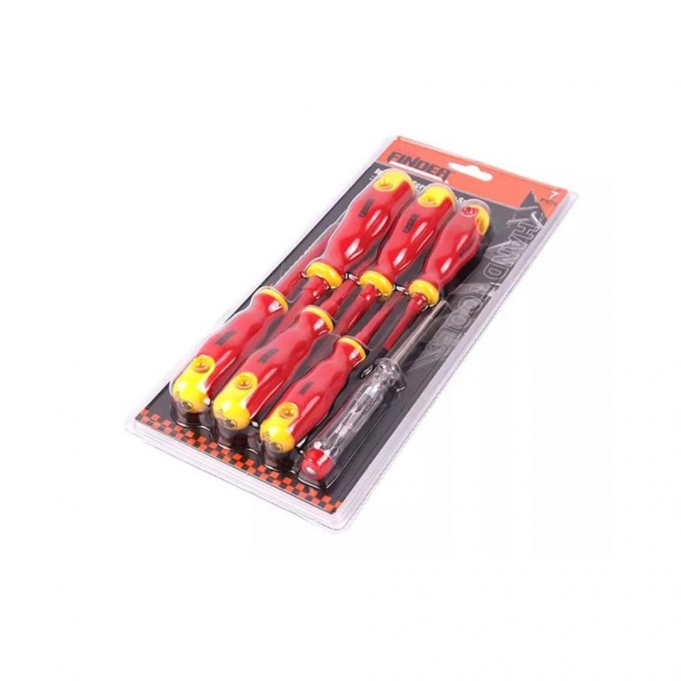 Juego de 7 destornilladores aislados para electricista FINDER
