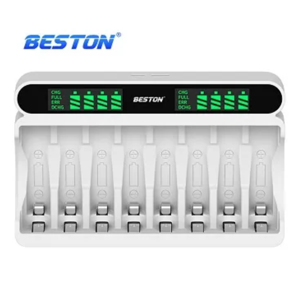 Cargador Inteligente De Pilas "AA Y AAA" 8 Ranuras BESTON