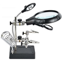 Base Para Cautín Mas Tercera Mano Con Iluminación LED