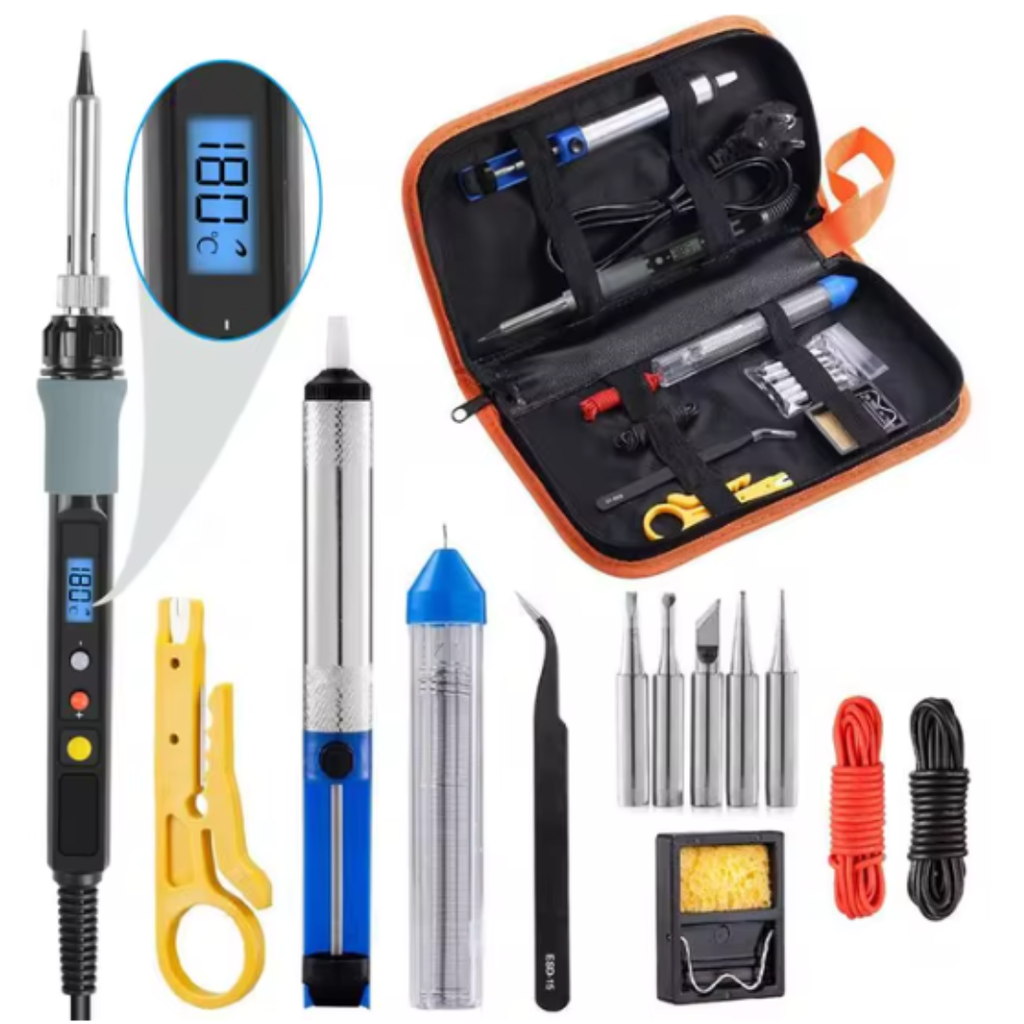 KIT Cautín Regulable Digital 90W Máximo Con Estuche