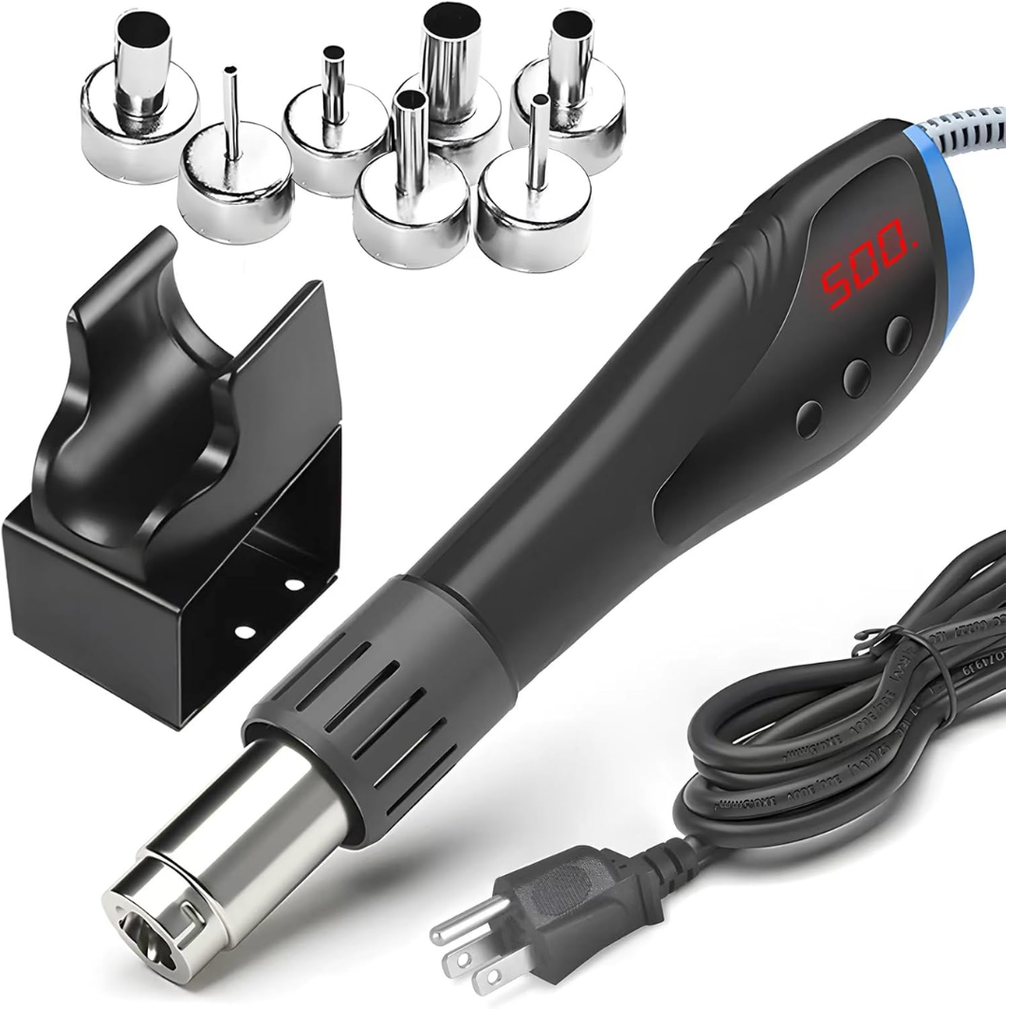 Pistola De Calor 600W 100-550°C Con 3 Boquillas HANDSKIT 958
