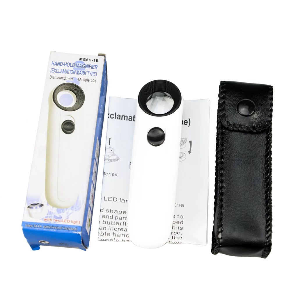 Lupa MG6B-1B 40X Diámetro 21 mm Con Luz LED-1B