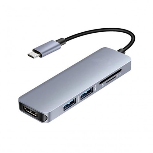 Hub USB C a HDMI, 2 USB A 3.0, Lector De Tarjetas SD y Micro SD