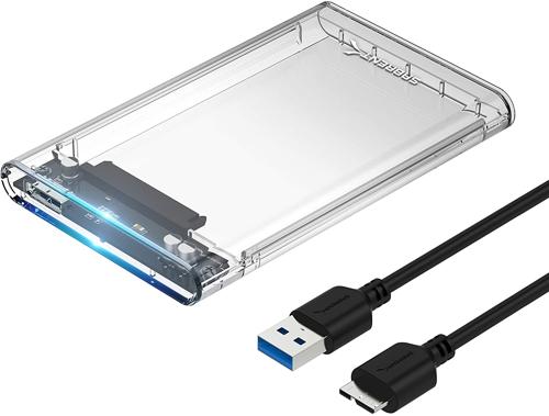 Enclosure USB 3.0 A SATA 2.5" Transparente