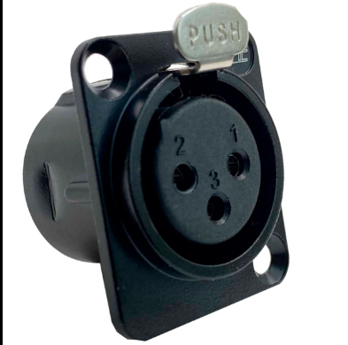 Conector XLR Hembra Para Chasis HONGFENG