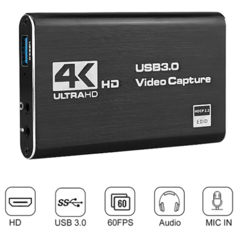 Capturadora De Audio y Video 4k USB 3.0