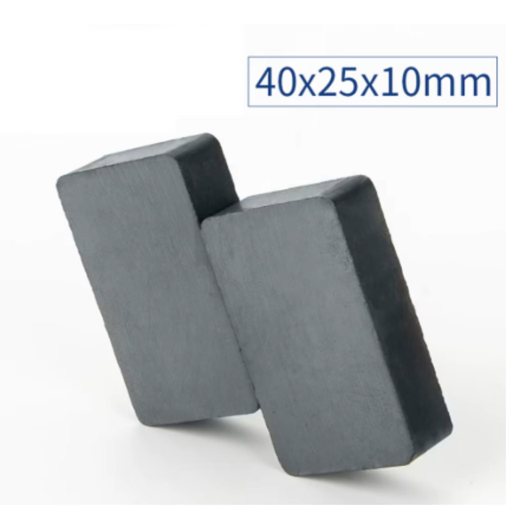 Imán de Ferrita Tipo Rectangular 40x25x10mm