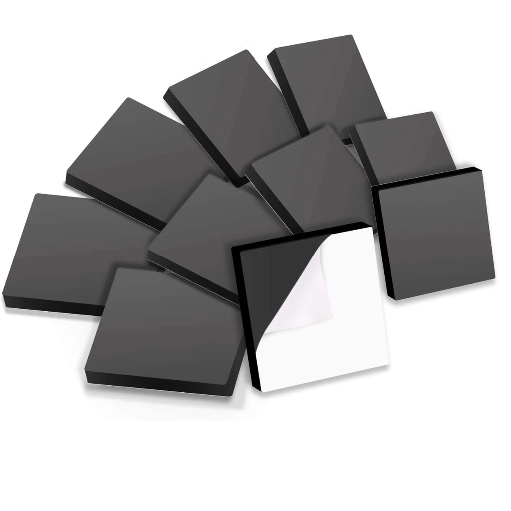 Hoja De 9 Imanes Con Adhesivo 20x20x2mm