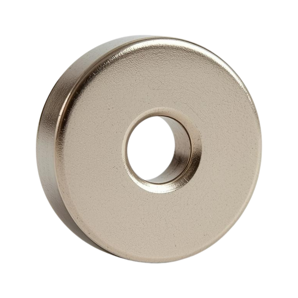 Imán de Neodimio Tipo Aro 15x3mm con Orificio 4mm