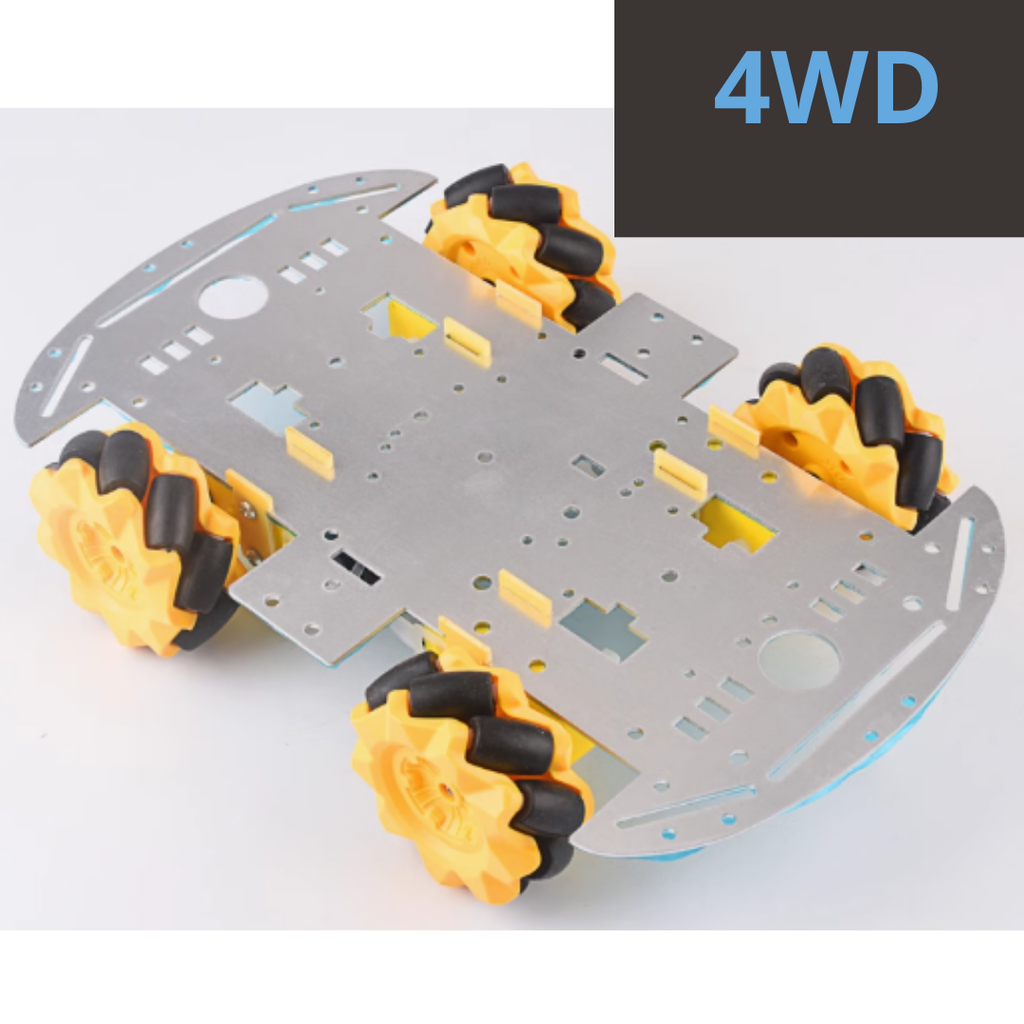KIT Carro 4 Llantas 4WD Con Chasis De Aluminio