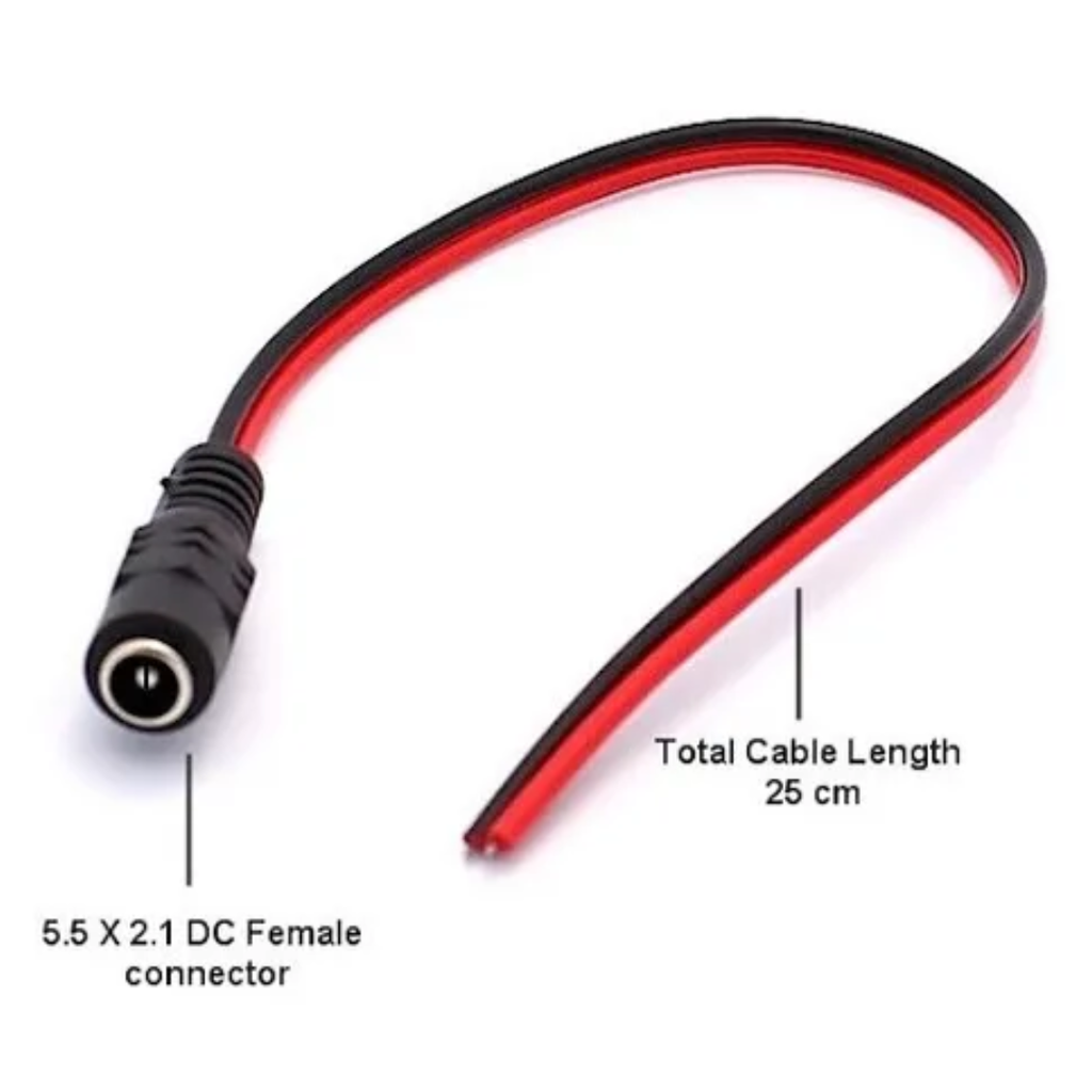 Jack DC Con Cable 25cm 5.5*2.1mm