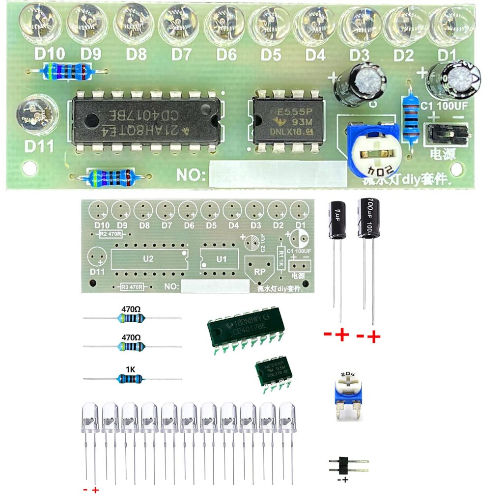 Kit DIY Juego De Luces RGB Ne555 Cd4017