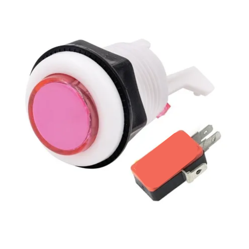 Boton Maquinita Rosa Con Microswitch