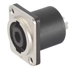 Conector Speakon Hembra Para Chasis Rectangular Metálico