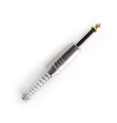 Plug De 1/4" Mono Con Protector De Resorte Y Punta Dorada