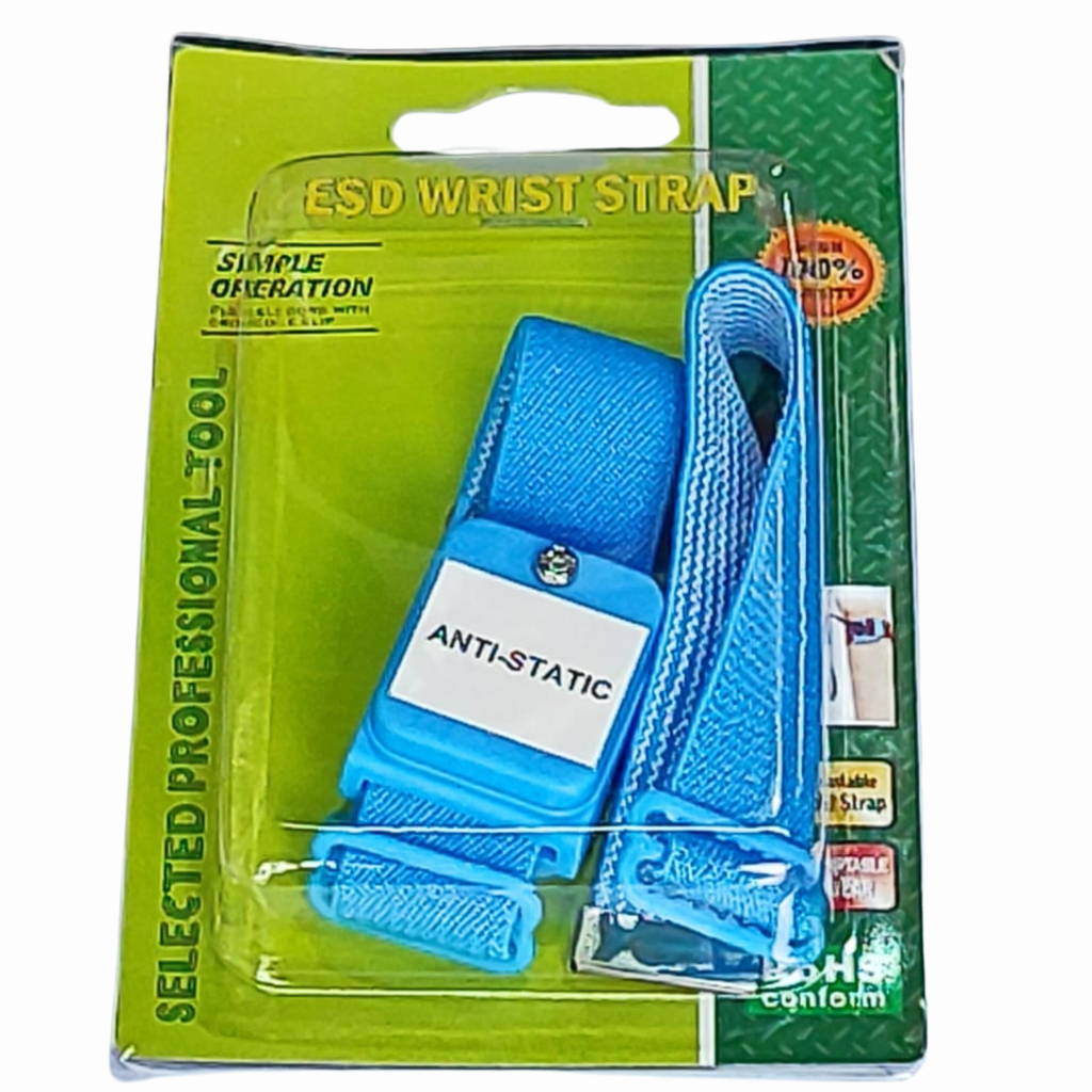 Pulsera Antiestática Inalámbrica Celeste