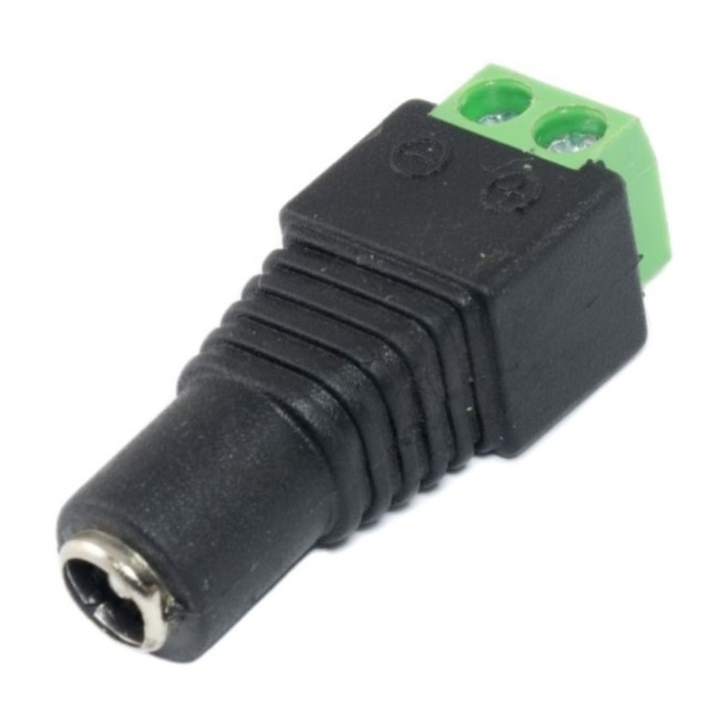Plug DC Con Bornera Hembra (Pin comun)