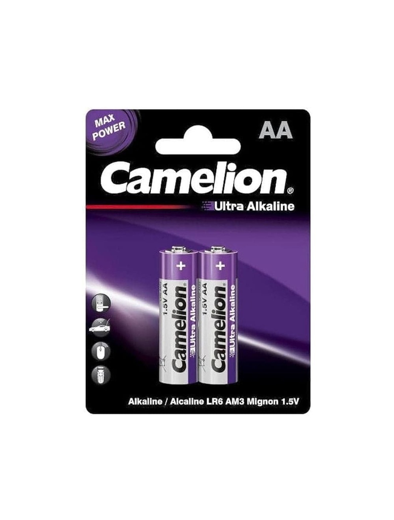 Batería CAMELION Ultra Alcalina AA 1.5V Paquete De 2 Baterías
