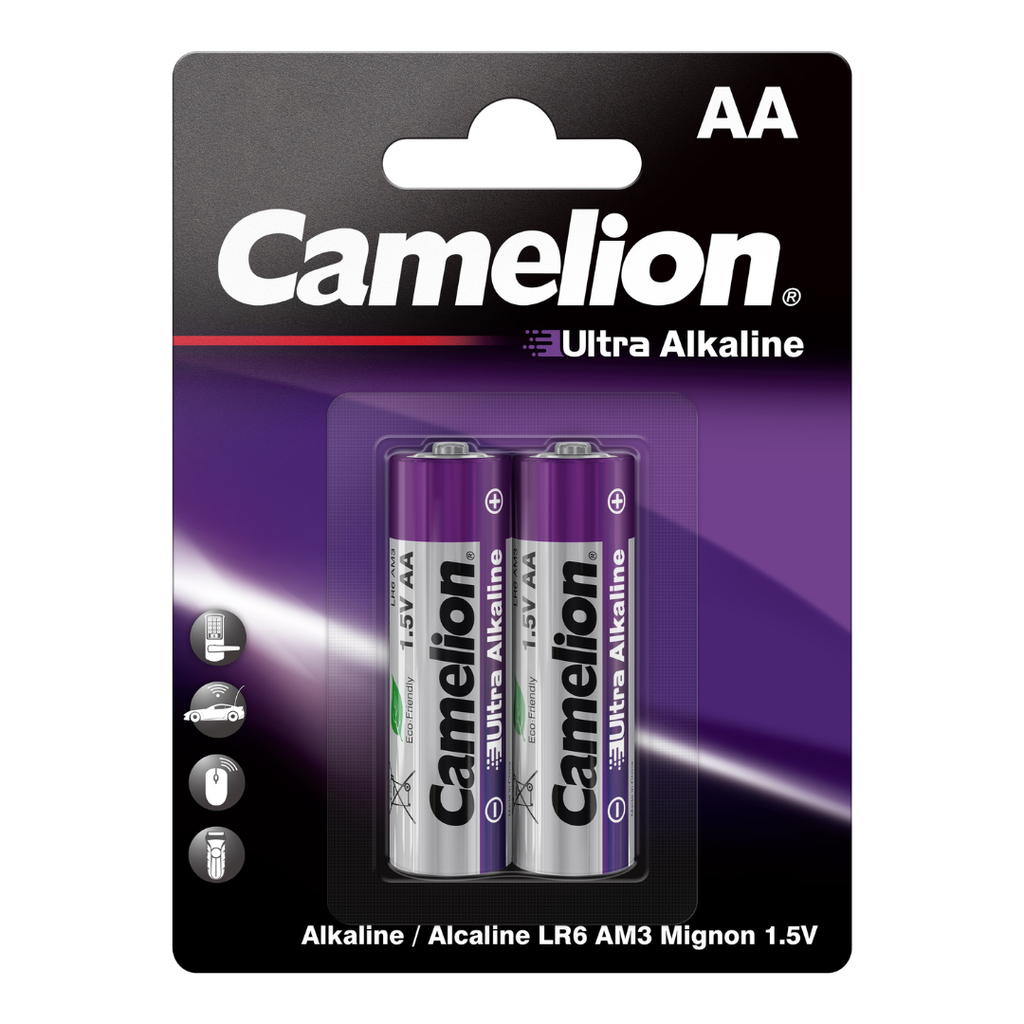 Batería CAMELION Ultra Alcalina AA 1.5V Paquete De 2 Baterías