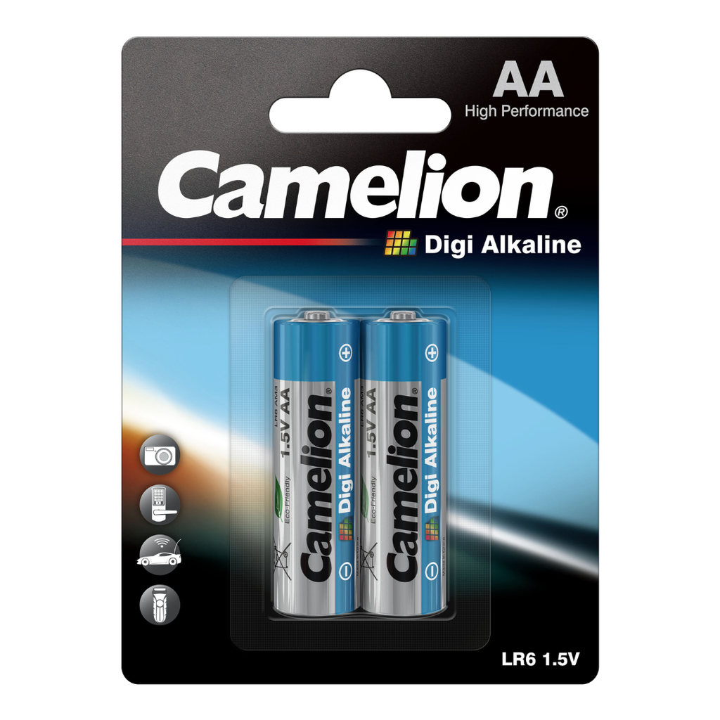 Batería CAMELION Digi Alcalina AA 1.5V Paquete De 2 Baterías
