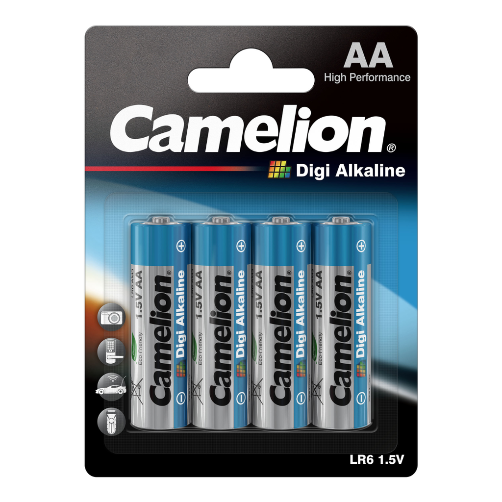 Batería CAMELION Digi Alcalina AA 1.5V Paquete De 4 Baterías