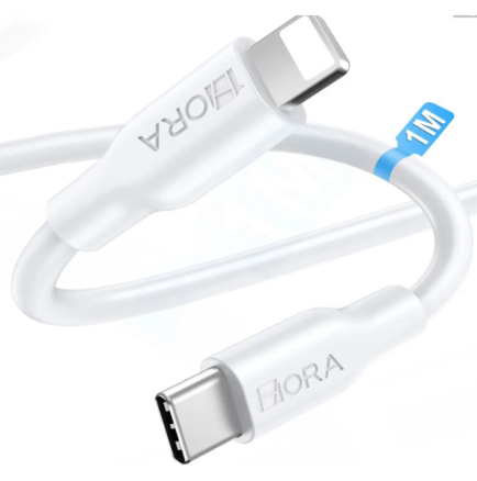Cable 1HORA De Carga + Datos LIGTNING 1Metro