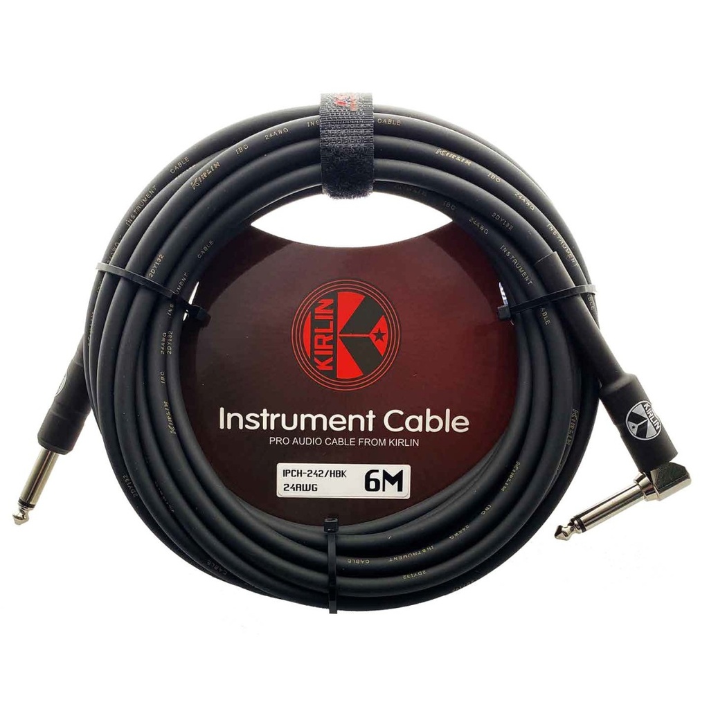 Cable 1/4 Mono a 1/4 Mono Tipo L 6 Metros KIRLIN