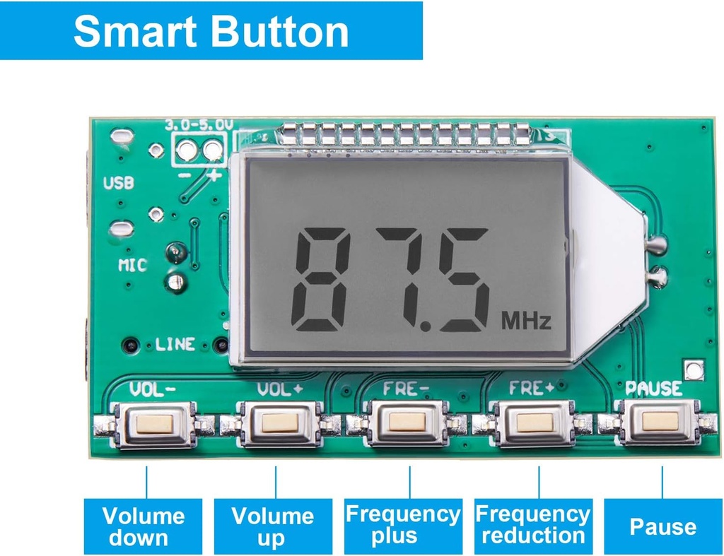 Modulo Radio Transmisor Para FM Con Display LCD