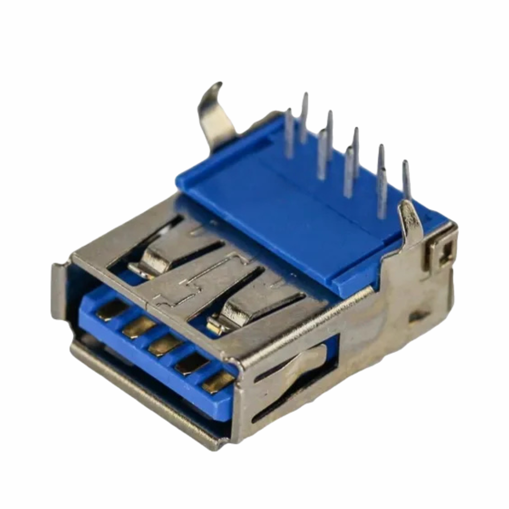 Conector Usb Hembra Horizontal 3.0 Azul Para Chasis