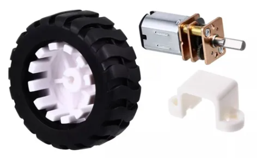 Motorreductor N20 100RPM Con Llanta Y Base