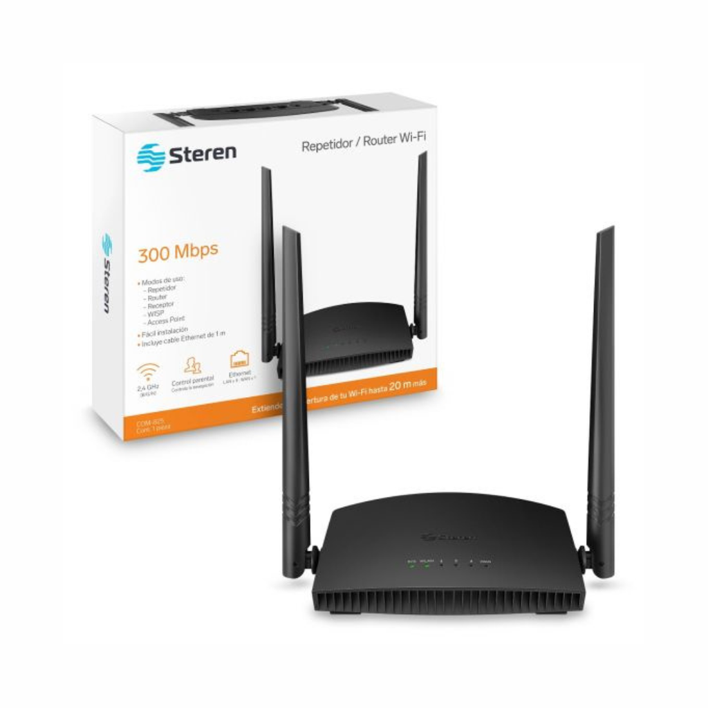 Repetidor / Router Wi-Fi, 2,4 GHz (B/G/N), hasta 20 m de cobertura