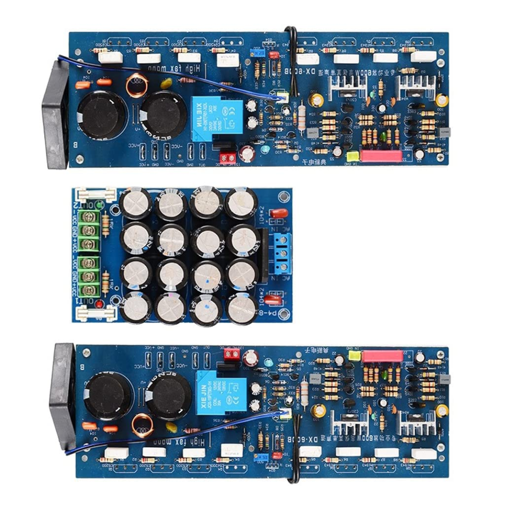 2X600W Modulo Amplificador Transistorizado Stereo 2SA1943 2SC5200 Con Filtro De Alimentación 24-35V