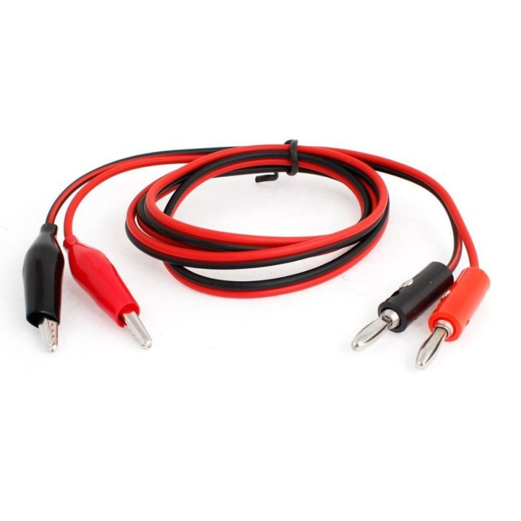 Banana 4mm a Lagarto Con Cable 1m