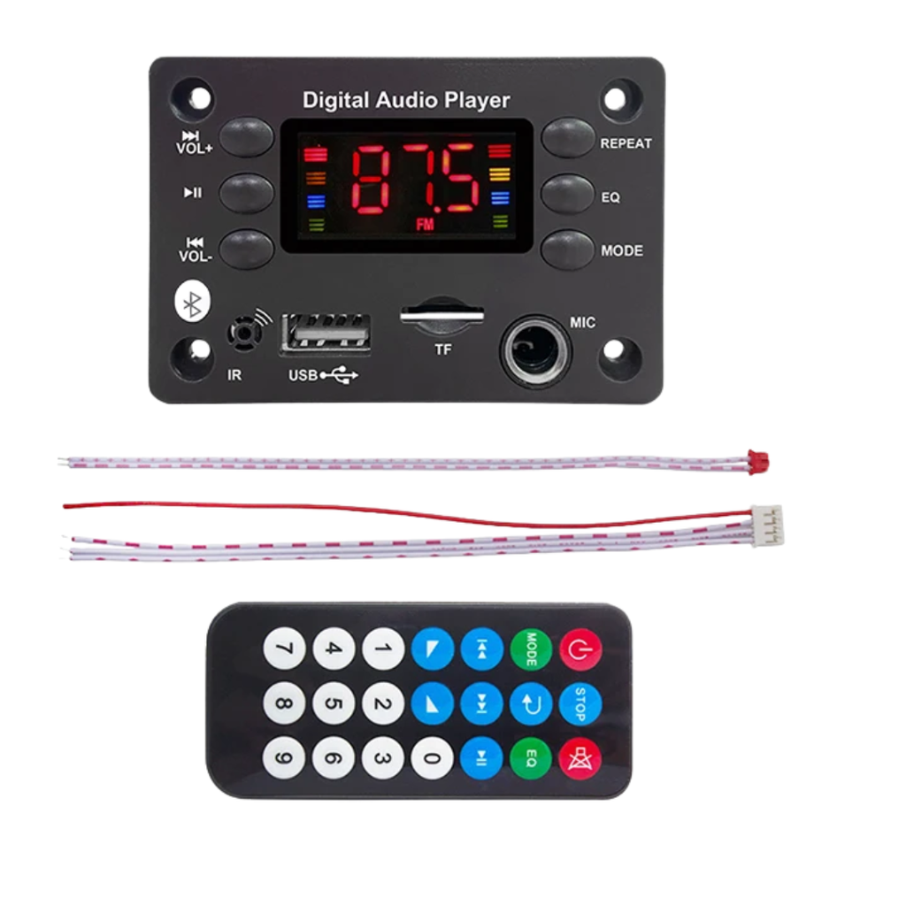 2*30W Modulo Amplificador Con MP3/FM/BLUETOOTH 5/12v