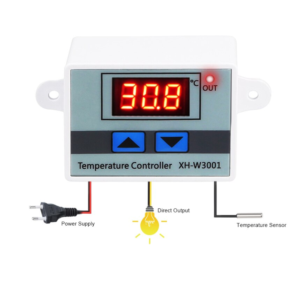 Termostato Controlador Digital de Temperatura 110-220VAC, XH-W3001