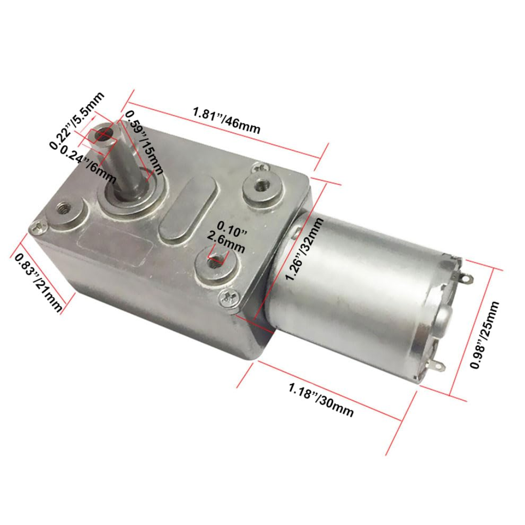 Motorreductor JGY-370 6VDC 23RPM