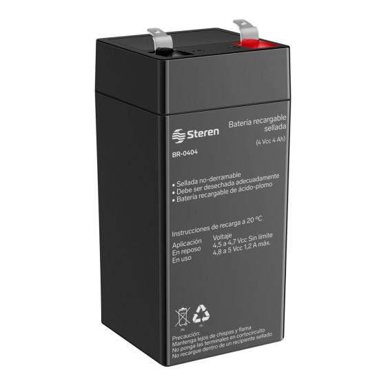 Batería Sellada de Ácido-Plomo Recargable 04V 4Ah STEREN