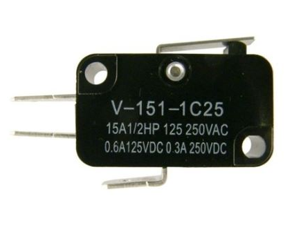 Microswitch Final De Carrera Omron Lamina Pequeña 12mm 15A 125V