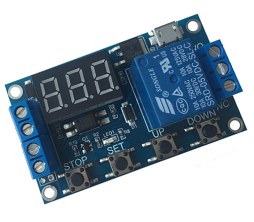 Módulo Relé Con Activación de Retardo Configurable 6-30VDC Con Puerto De Salida Tipo-C De 5V