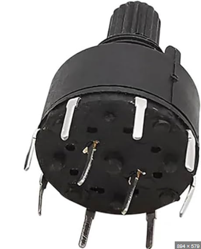 Switch Rotatorio Selector 2 Polos 8 Posiciones 10 Pines