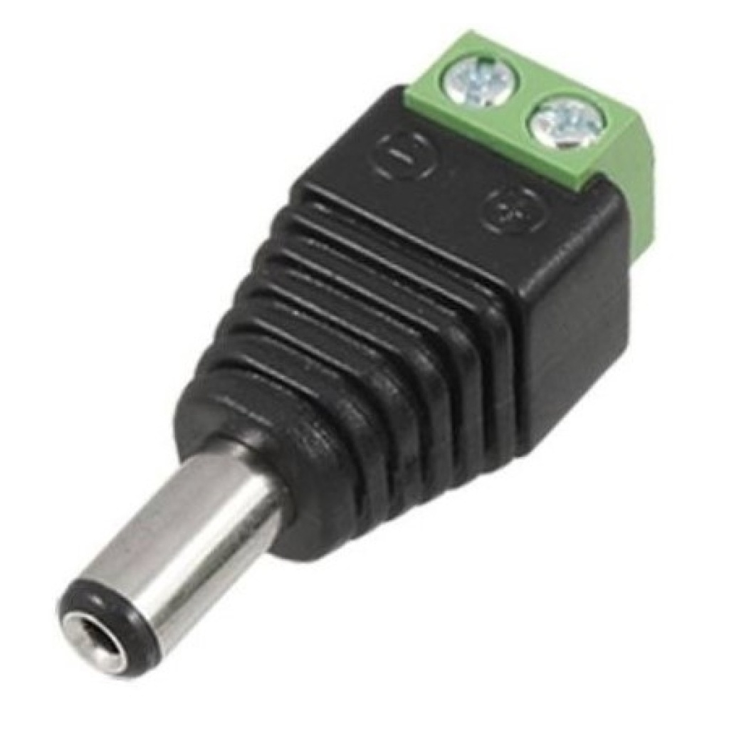 Plug Dc Con Bornera Macho (Pin común) 5.5x2.1mm
