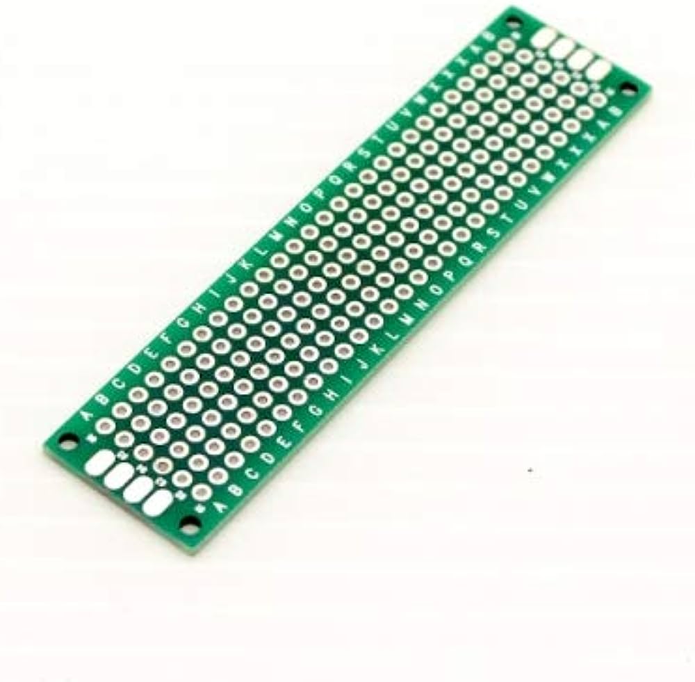 Placa Perforada De Fibra De Vidrio Verde 2*8cm Doble Cara